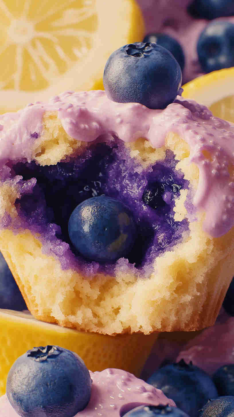 Light Lemon Blueberry Muffins