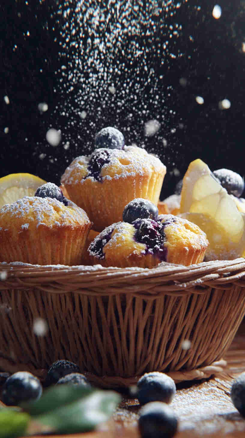 Light Lemon Blueberry Muffins
