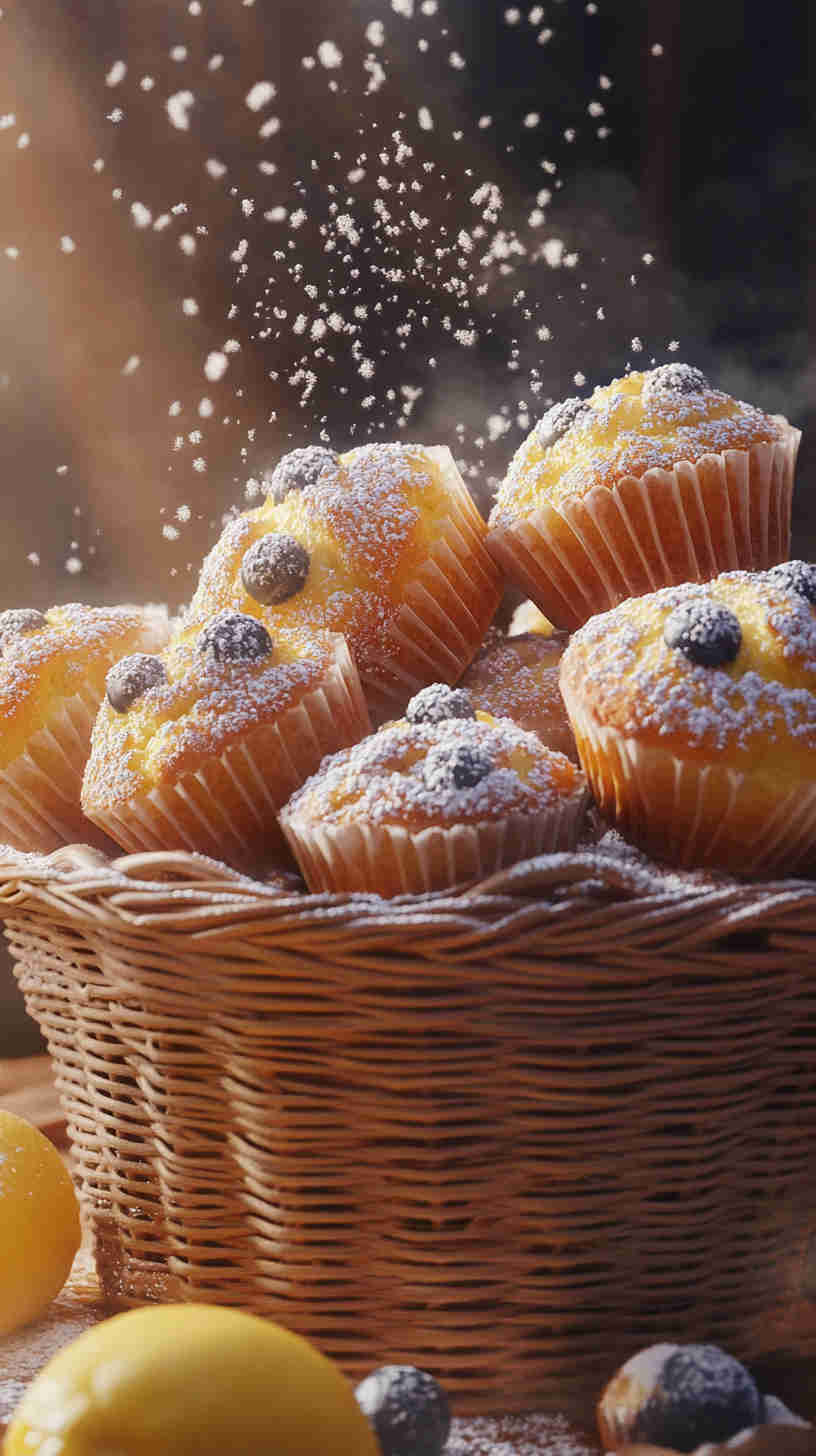 Light Lemon Blueberry Muffins
