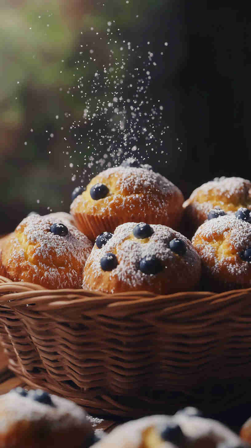 Light Lemon Blueberry Muffins