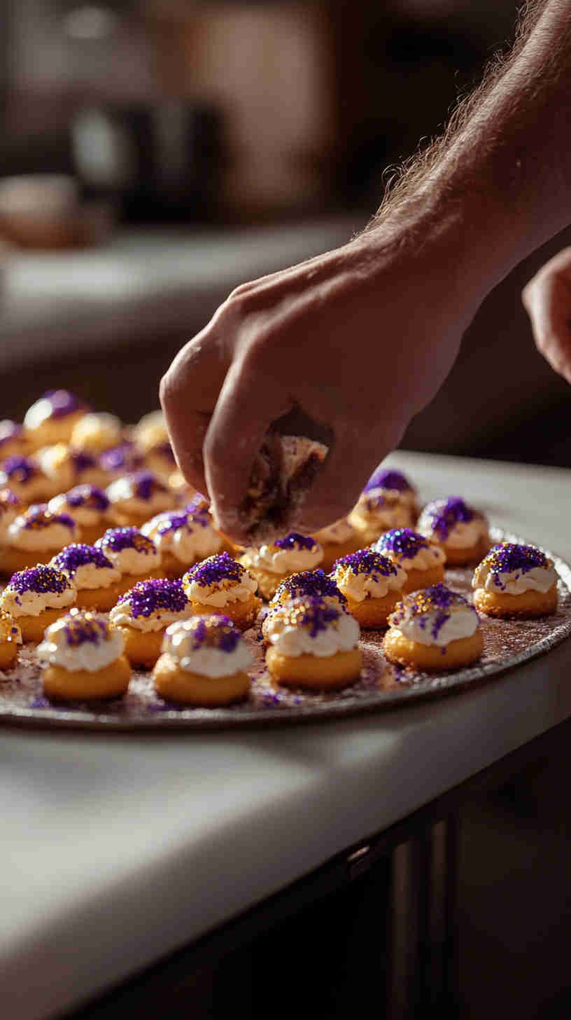 Mini King Cakes for Mardi Gras Parties