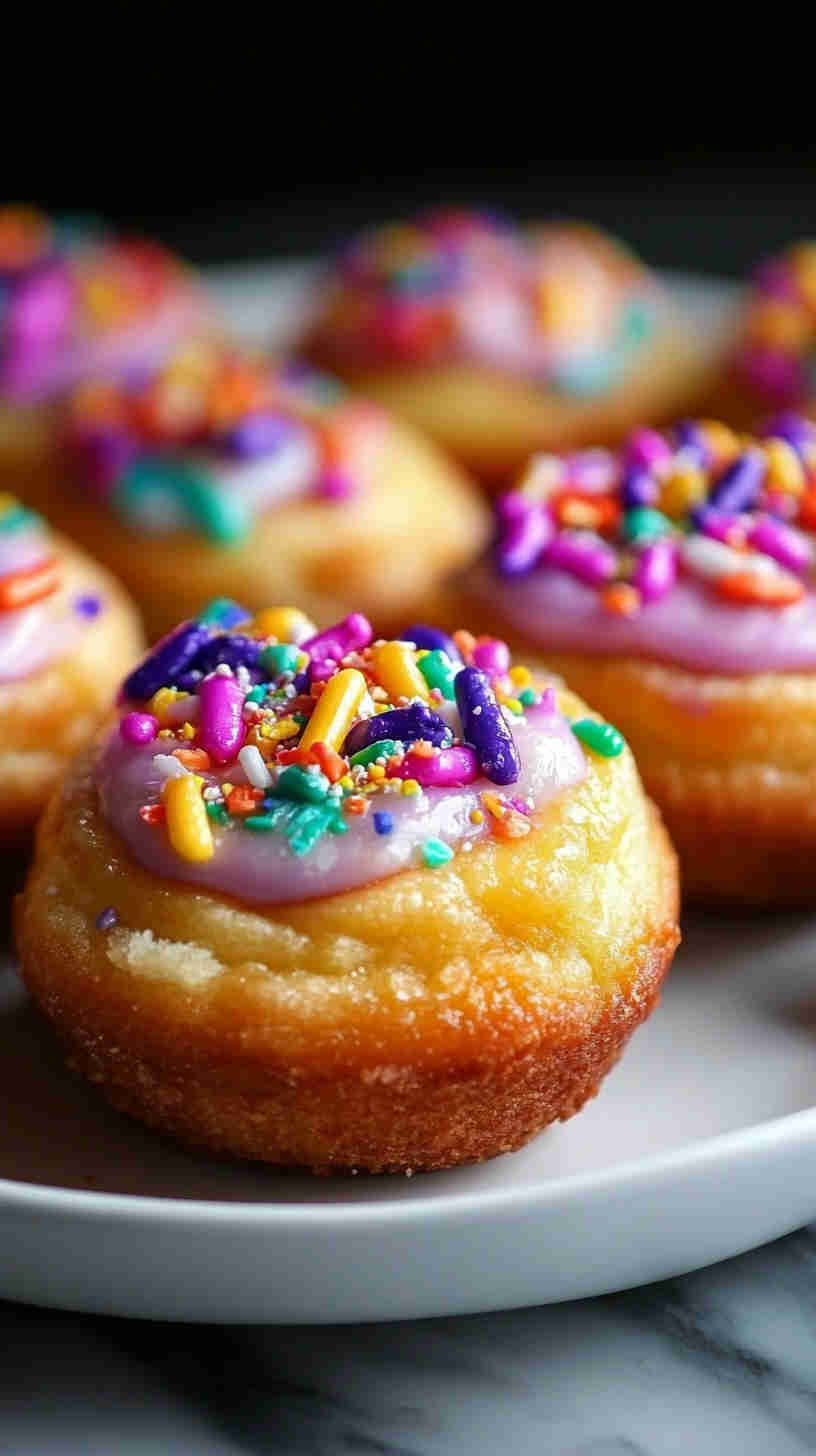 Mini King Cakes for Mardi Gras Parties