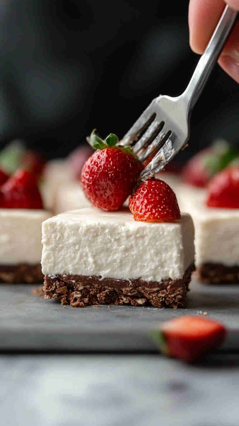No-Bake Protein Cheesecake Bars