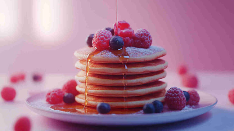 Protein-Powder Pancakes with Berries