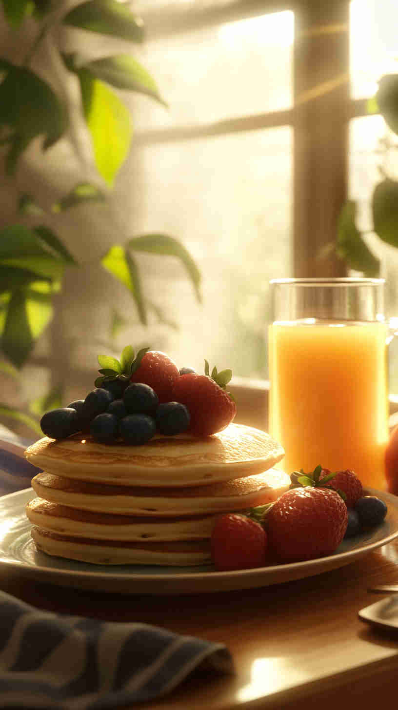 Protein-Powder Pancakes with Berries