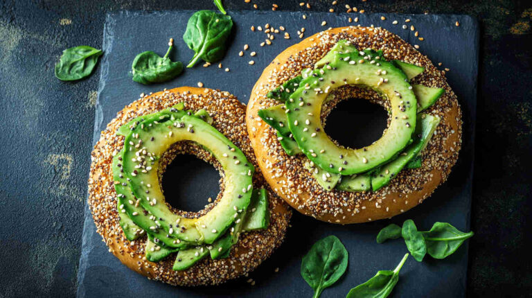 Quinoa and Avocado Superfood Bagel
