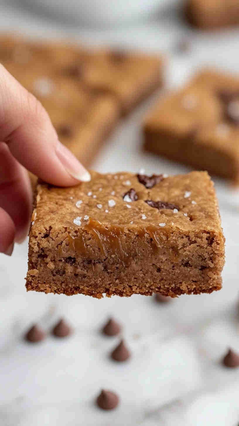 Salted Caramel Protein Blondies