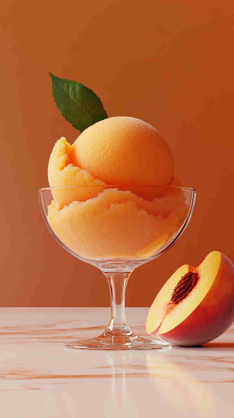 Sugar-Free Peach Sorbet
