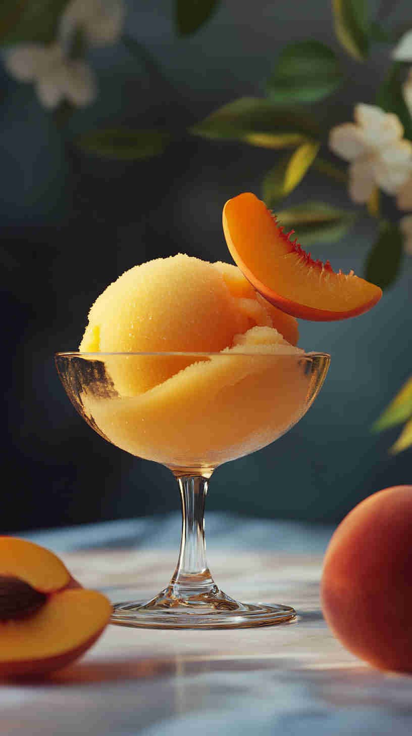 Sugar-Free Peach Sorbet