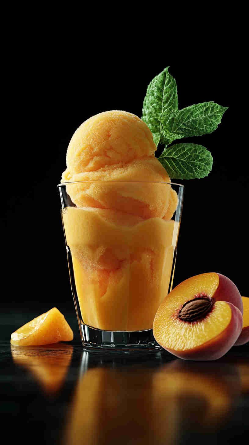 Sugar-Free Peach Sorbet