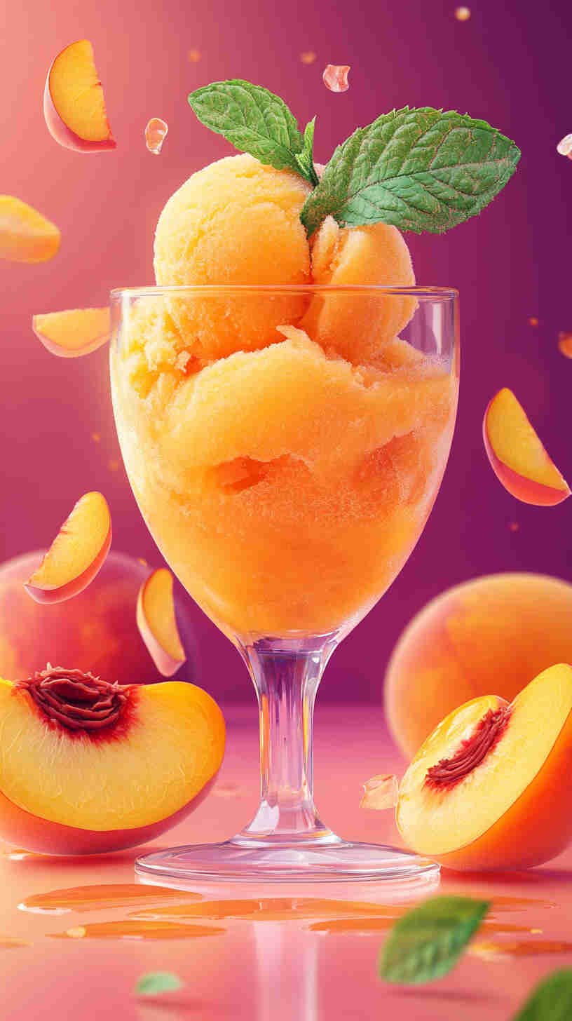 Sugar-Free Peach Sorbet