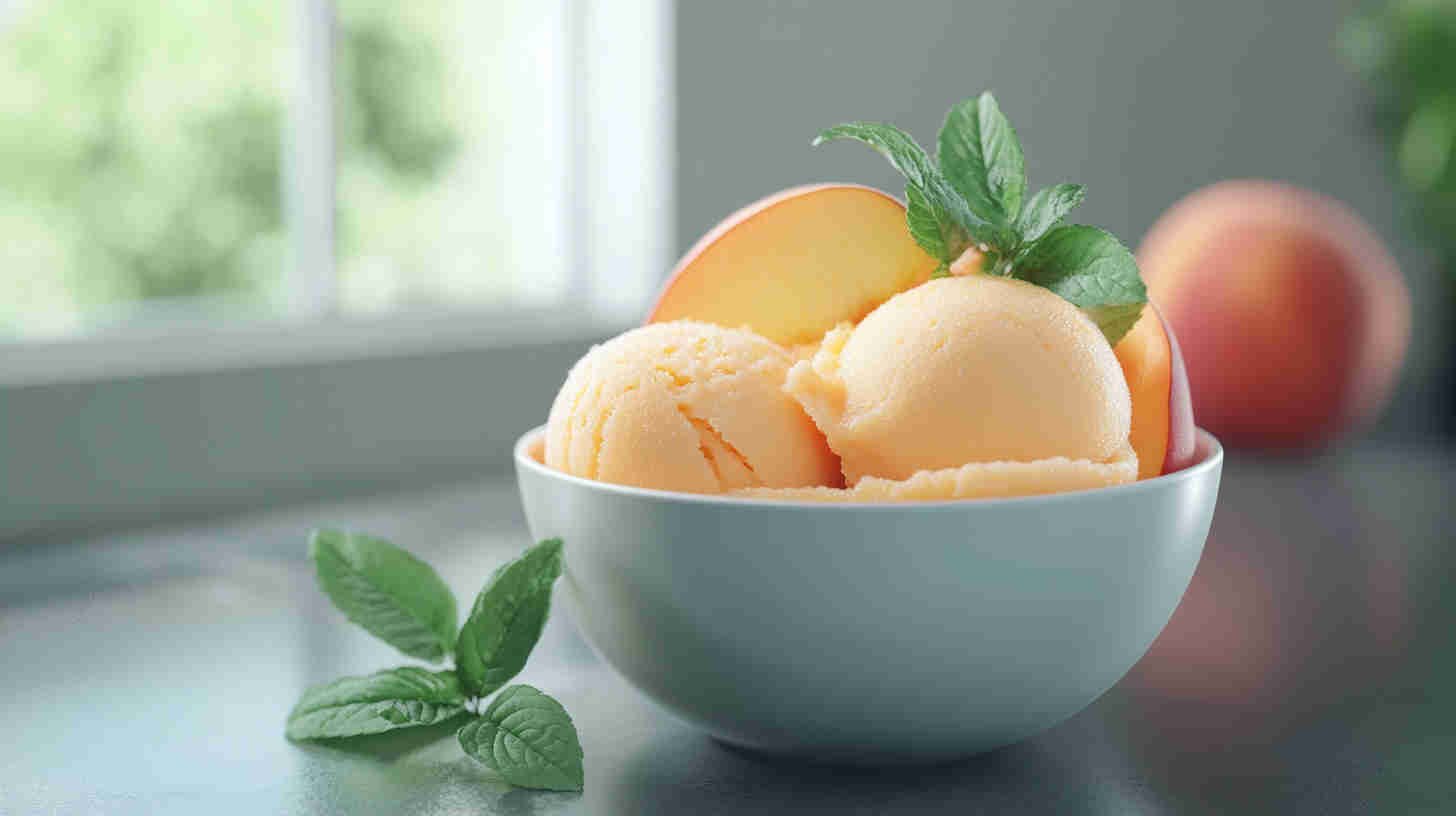 Sugar-Free Peach Sorbet