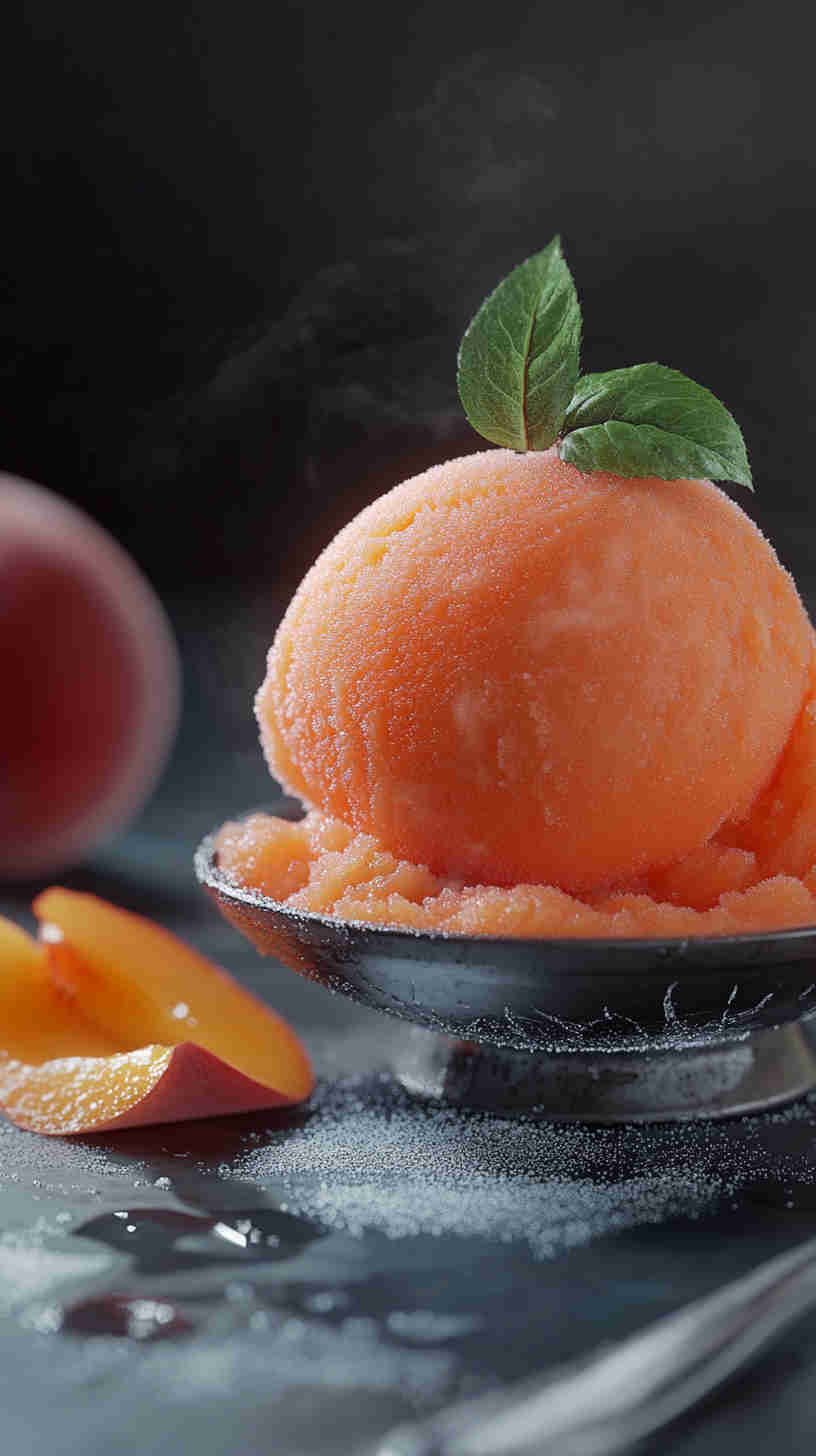 Sugar-Free Peach Sorbet