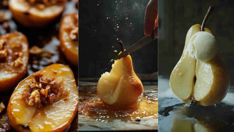 Sweet and Creamy Baked Pears
