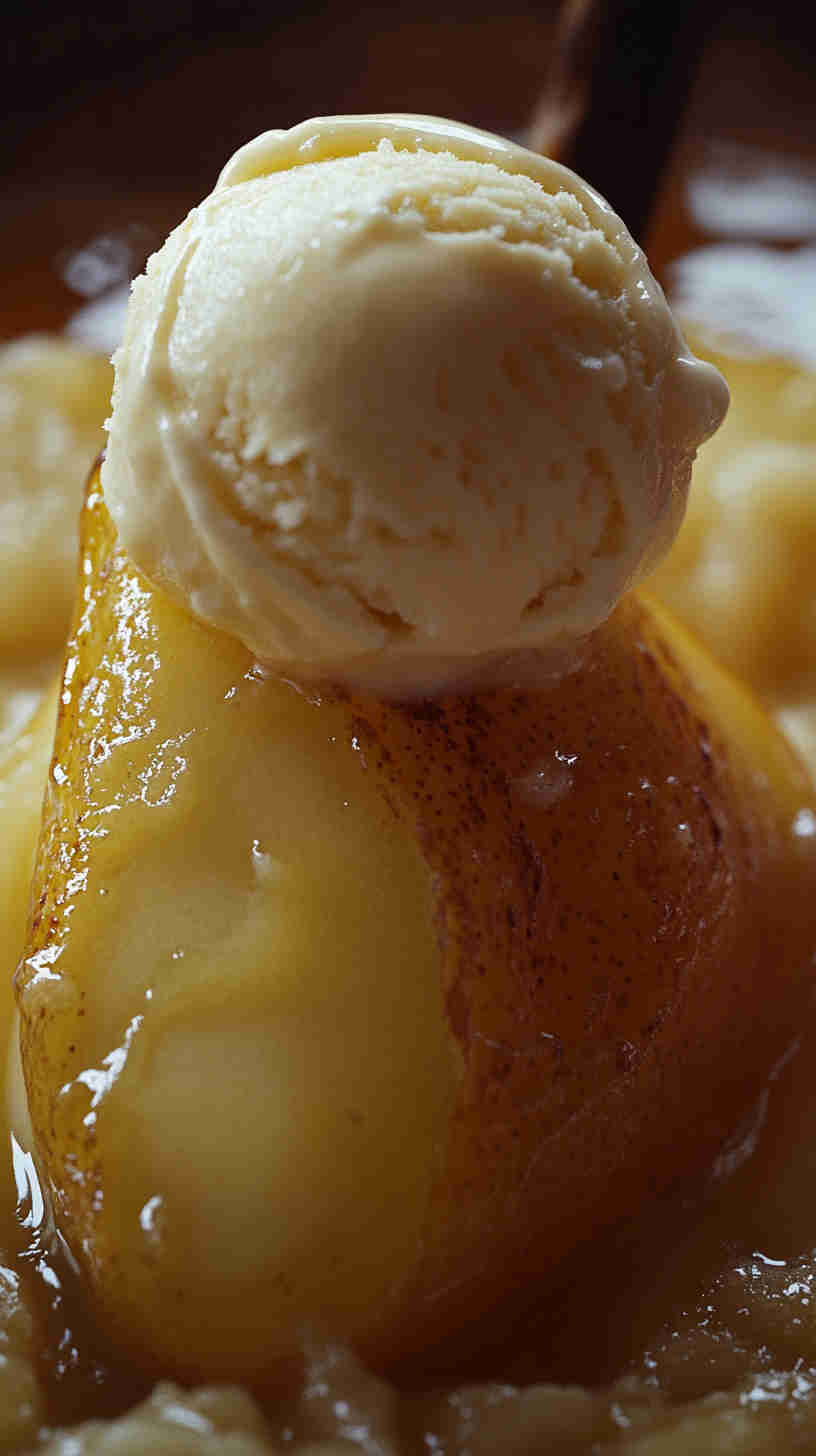 Sweet and Creamy Baked Pears