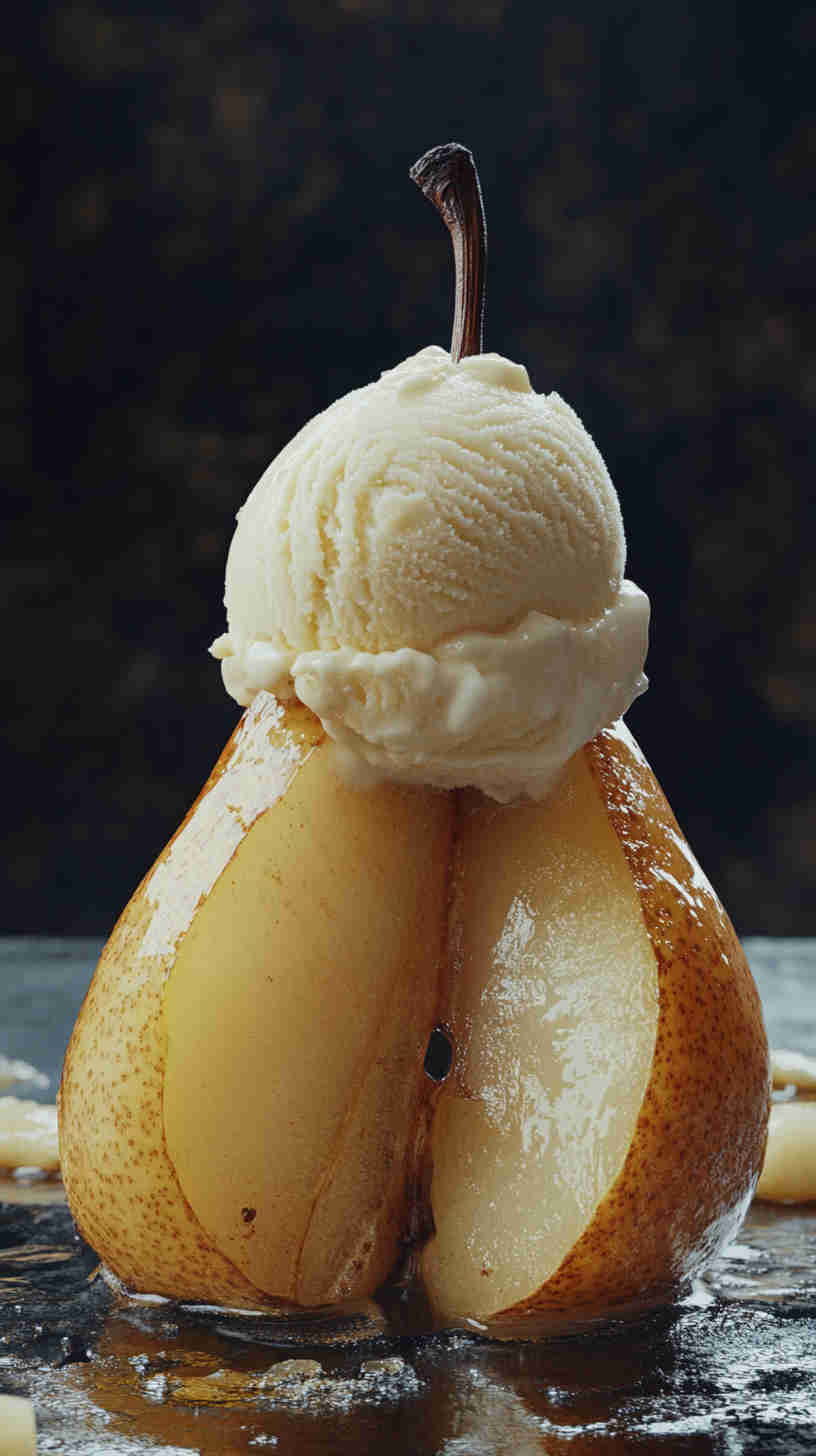 Sweet and Creamy Baked Pears