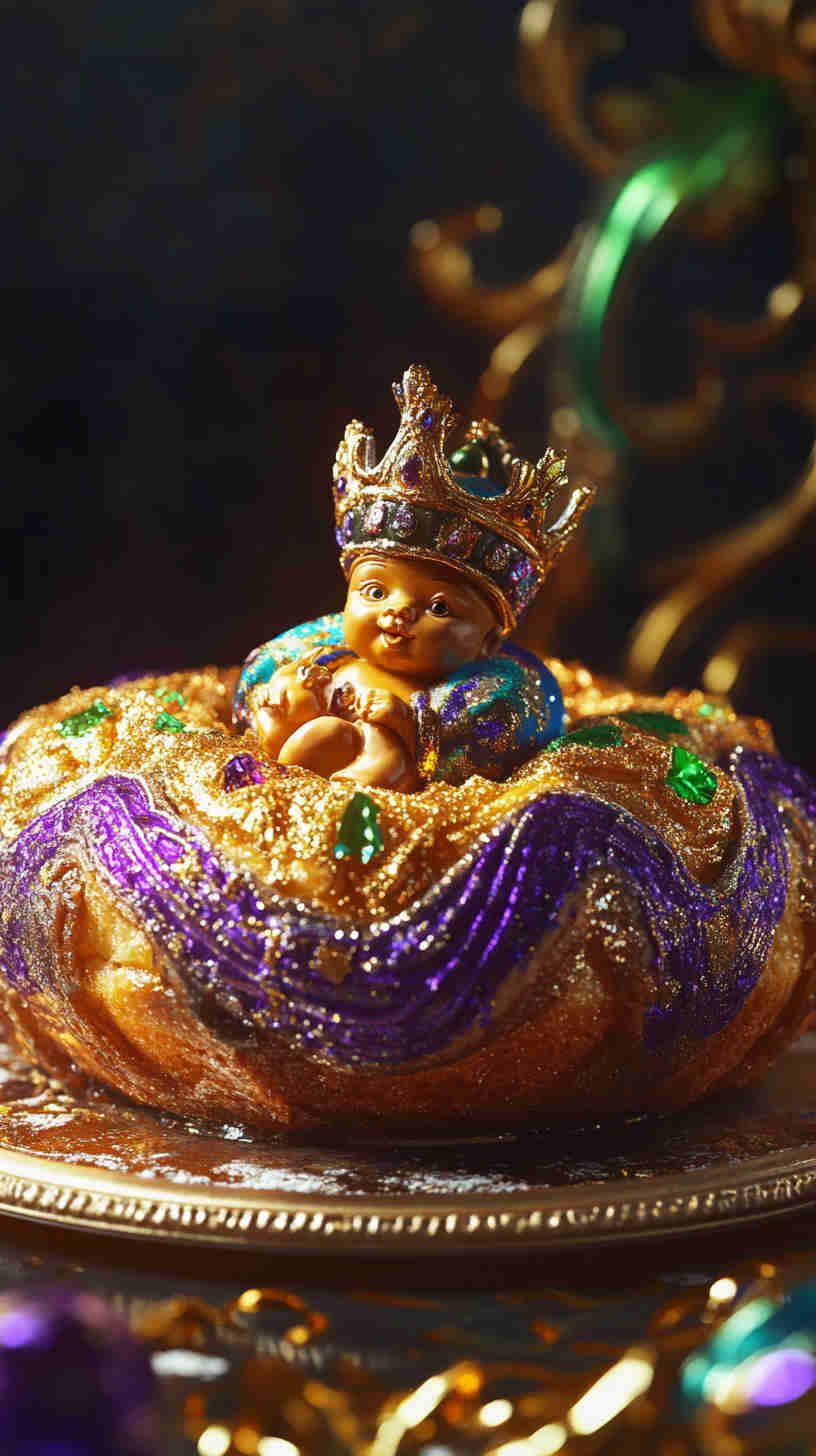 Traditional New Orleans King Cake