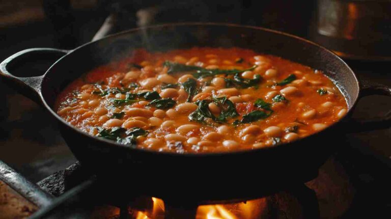 Tuscan Cannellini Bean and Spinach Stew