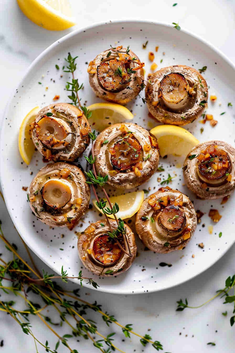 Baked Garlic Butter Mushrooms