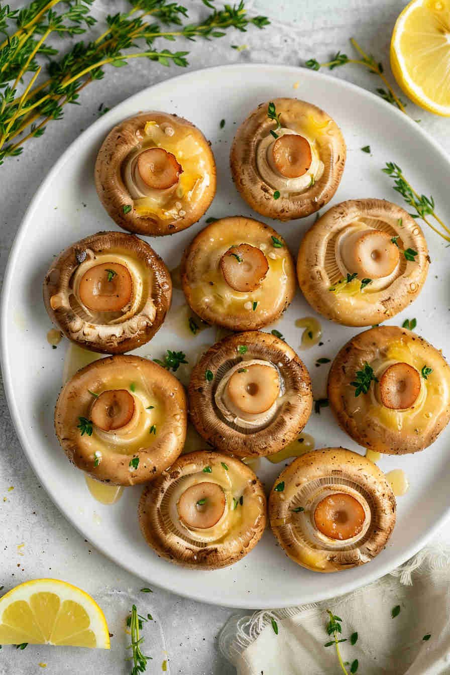 Baked Garlic Butter Mushrooms