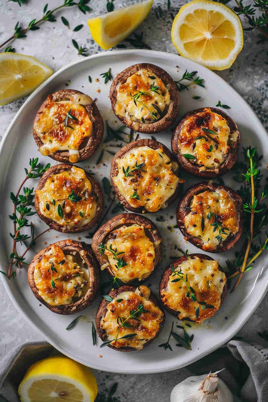 Baked Garlic Butter Mushrooms