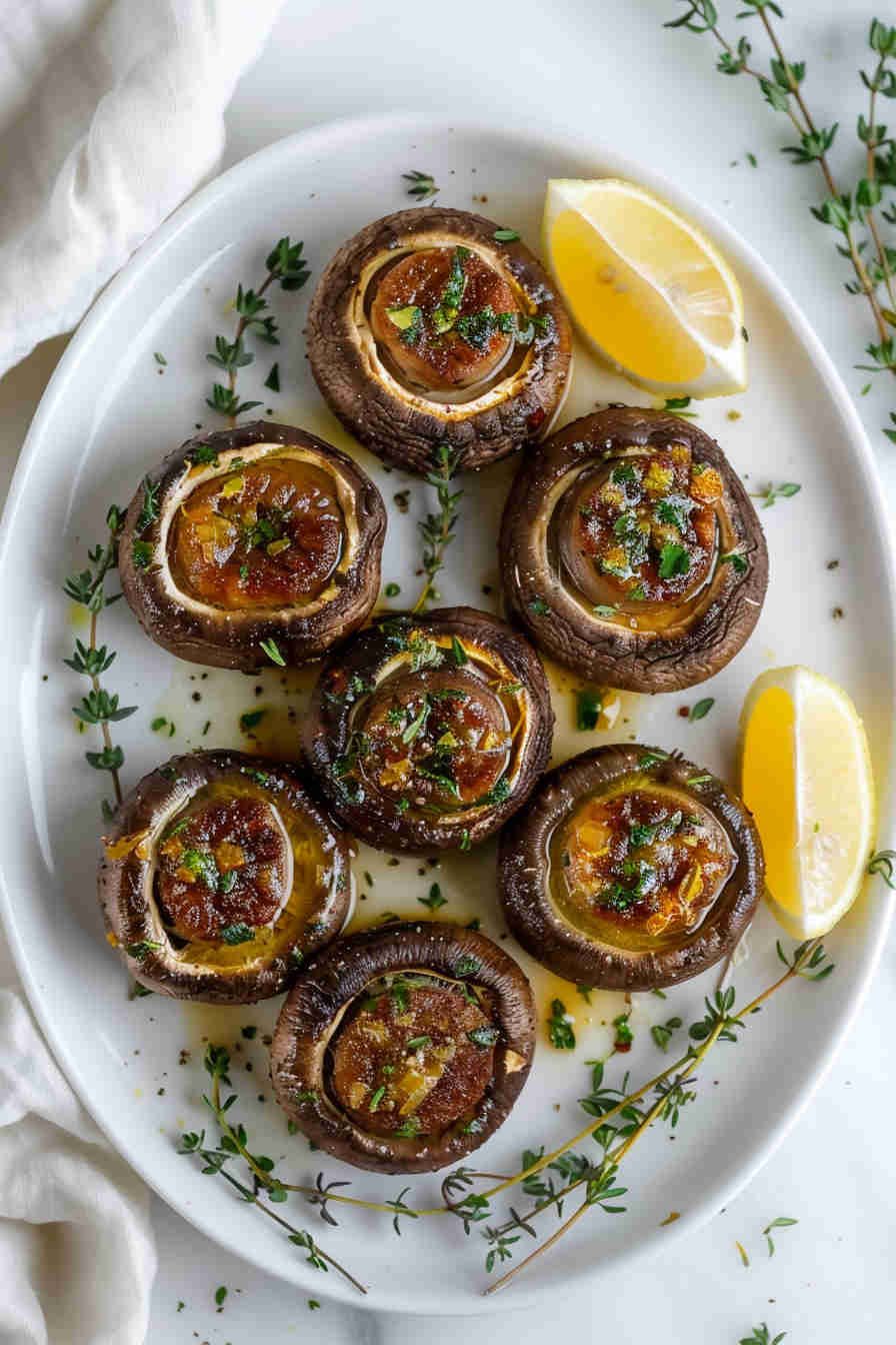 Baked Garlic Butter Mushrooms