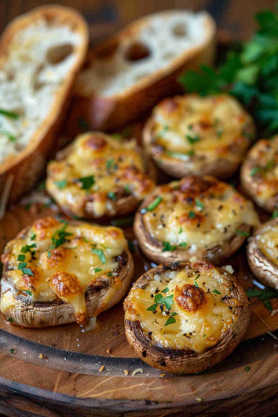 Baked Garlic Butter Mushrooms