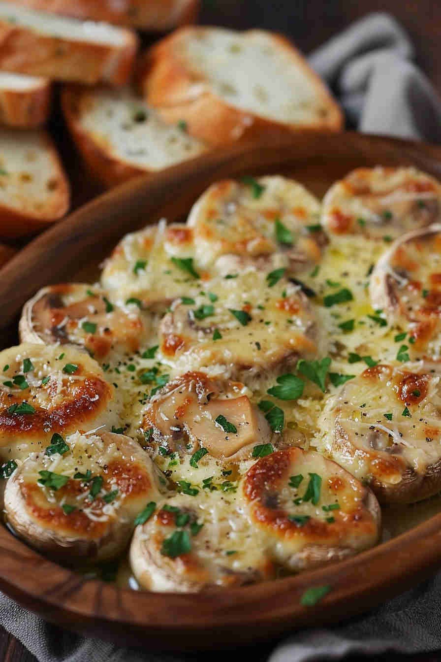 Baked Garlic Butter Mushrooms