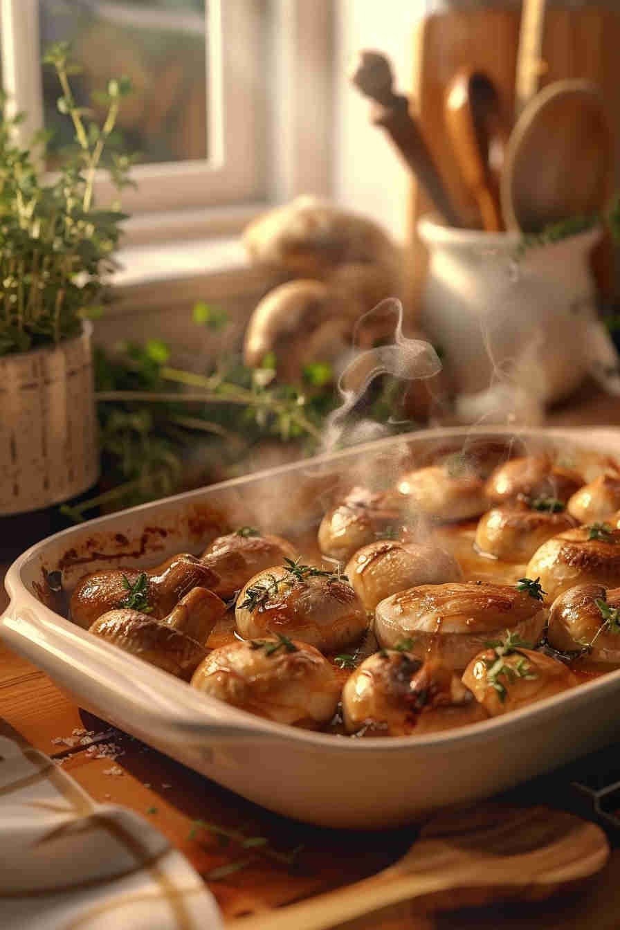 Baked Garlic Butter Mushrooms