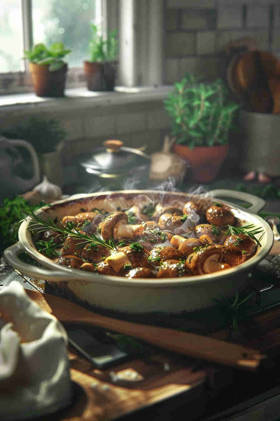 Baked Garlic Butter Mushrooms