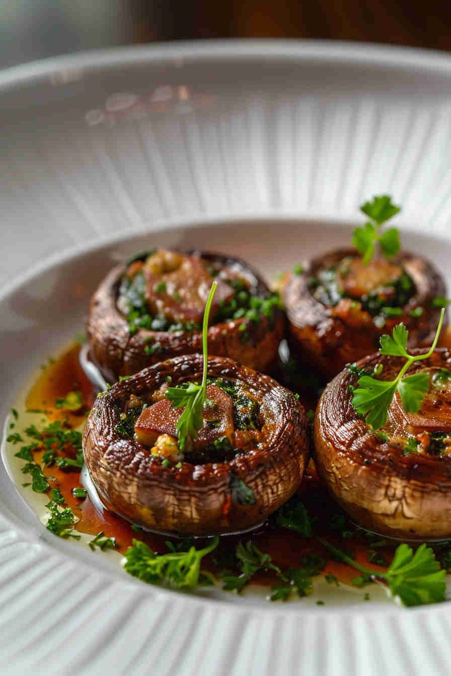 Baked Stuffed Mushrooms with Spinach