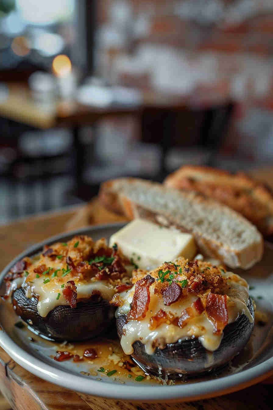 Blue Cheese and Bacon-Stuffed Mushrooms