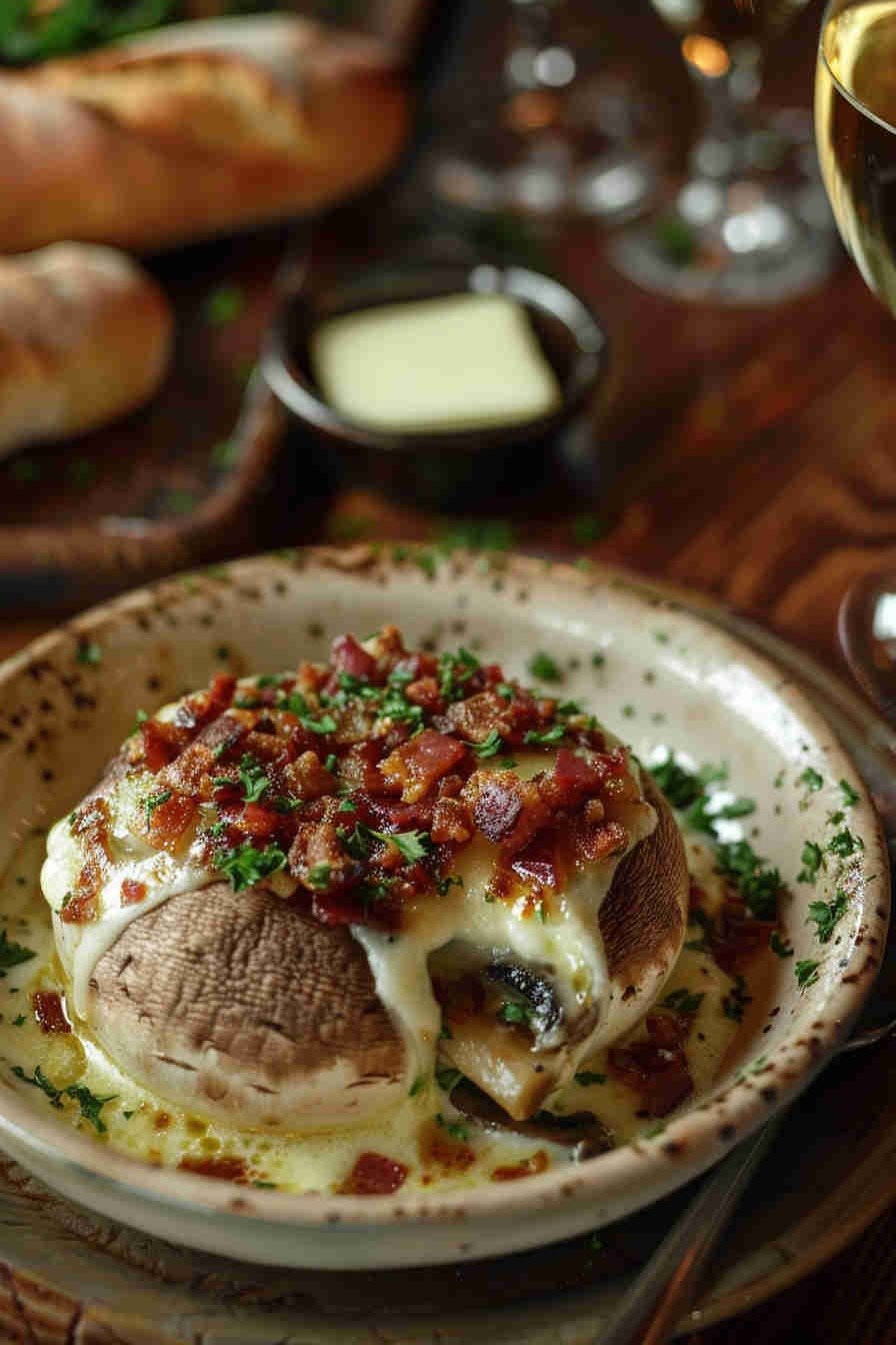 Blue Cheese and Bacon-Stuffed Mushrooms