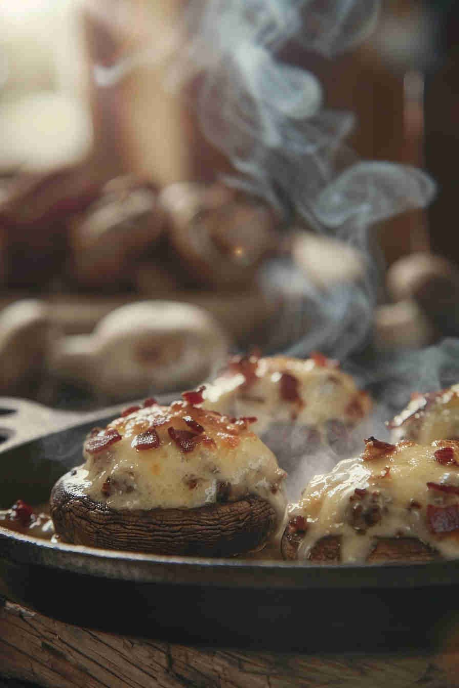 Blue Cheese and Bacon-Stuffed Mushrooms
