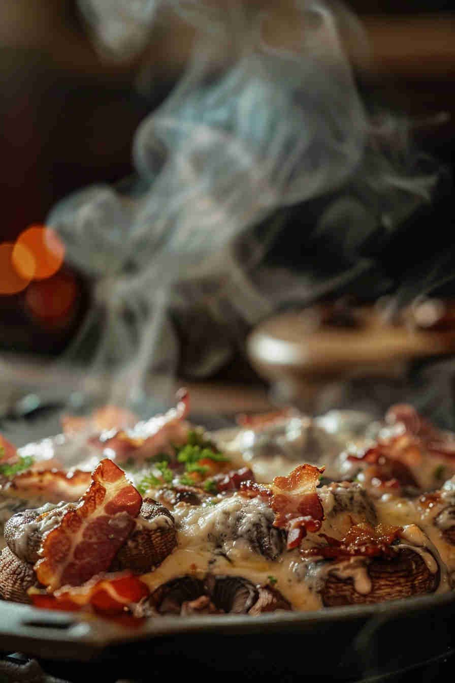Blue Cheese and Bacon-Stuffed Mushrooms