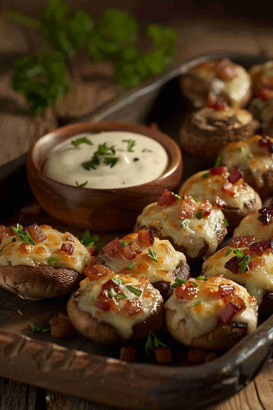 Blue Cheese and Bacon-Stuffed Mushrooms