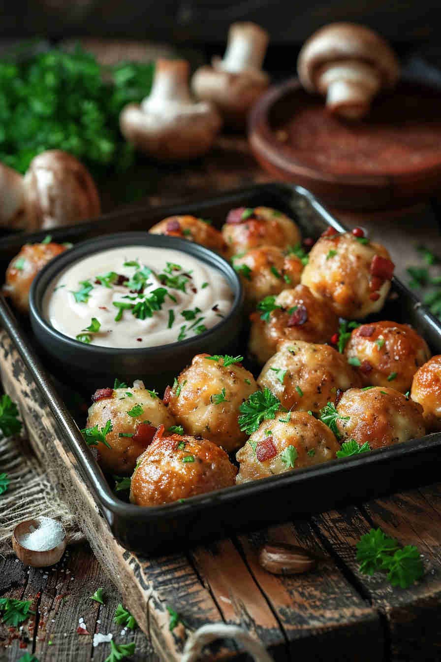 Blue Cheese and Bacon-Stuffed Mushrooms