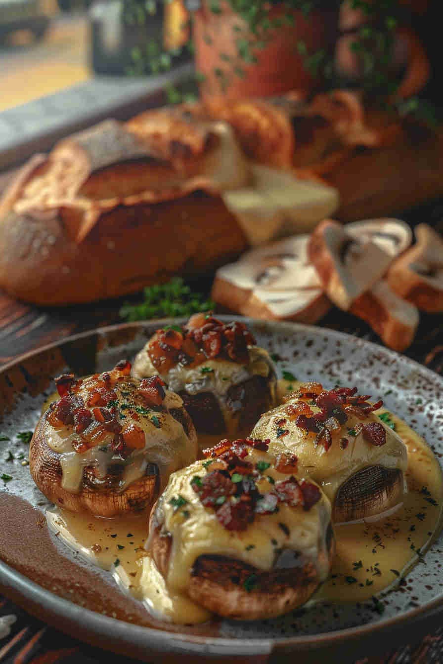 Blue Cheese and Bacon-Stuffed Mushrooms