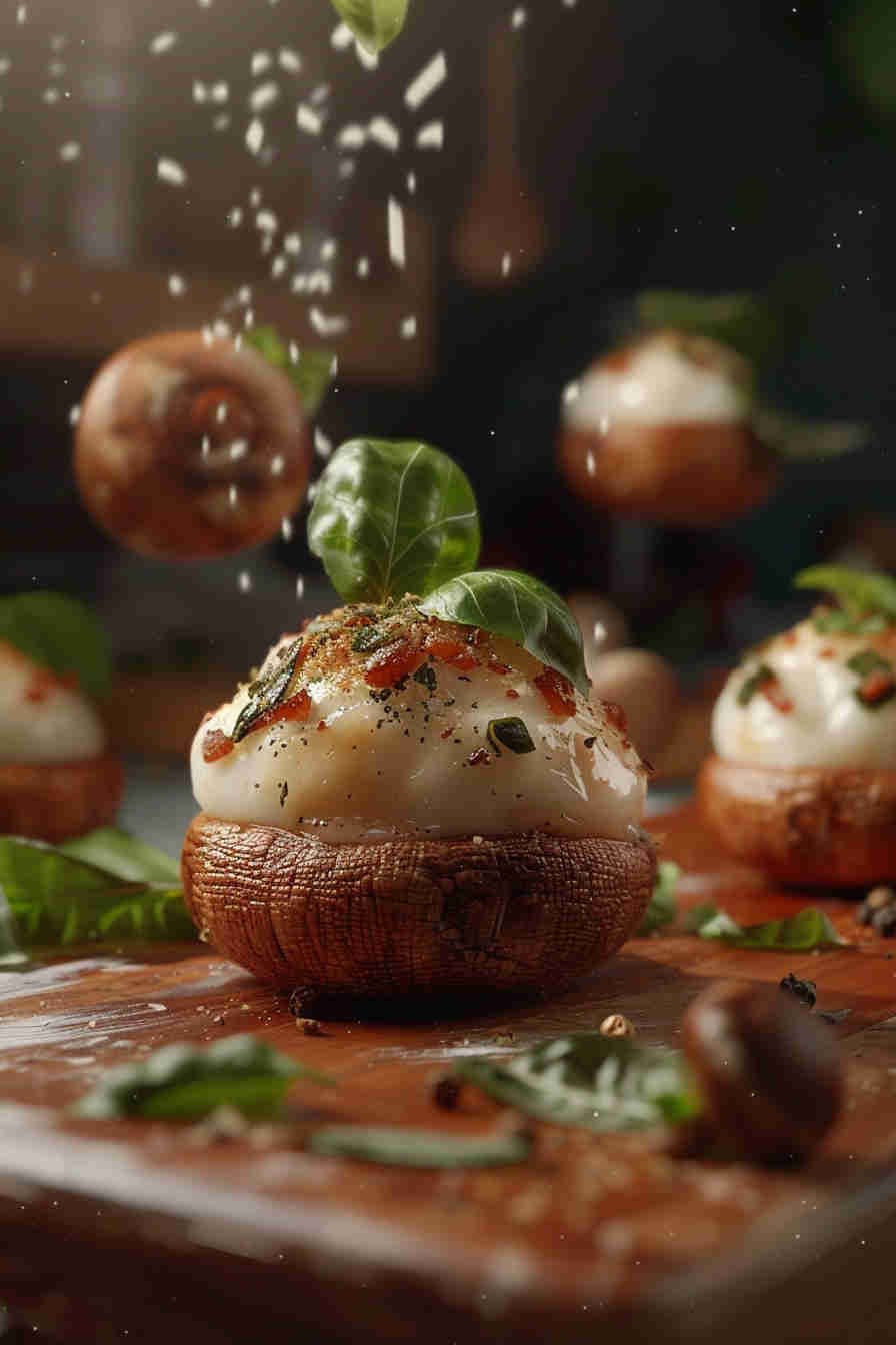 Caprese Salad-Stuffed Mushrooms