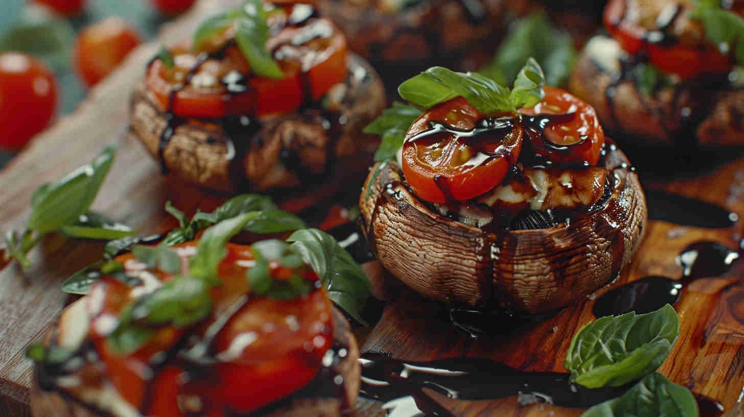 Caprese Salad-Stuffed Mushrooms
