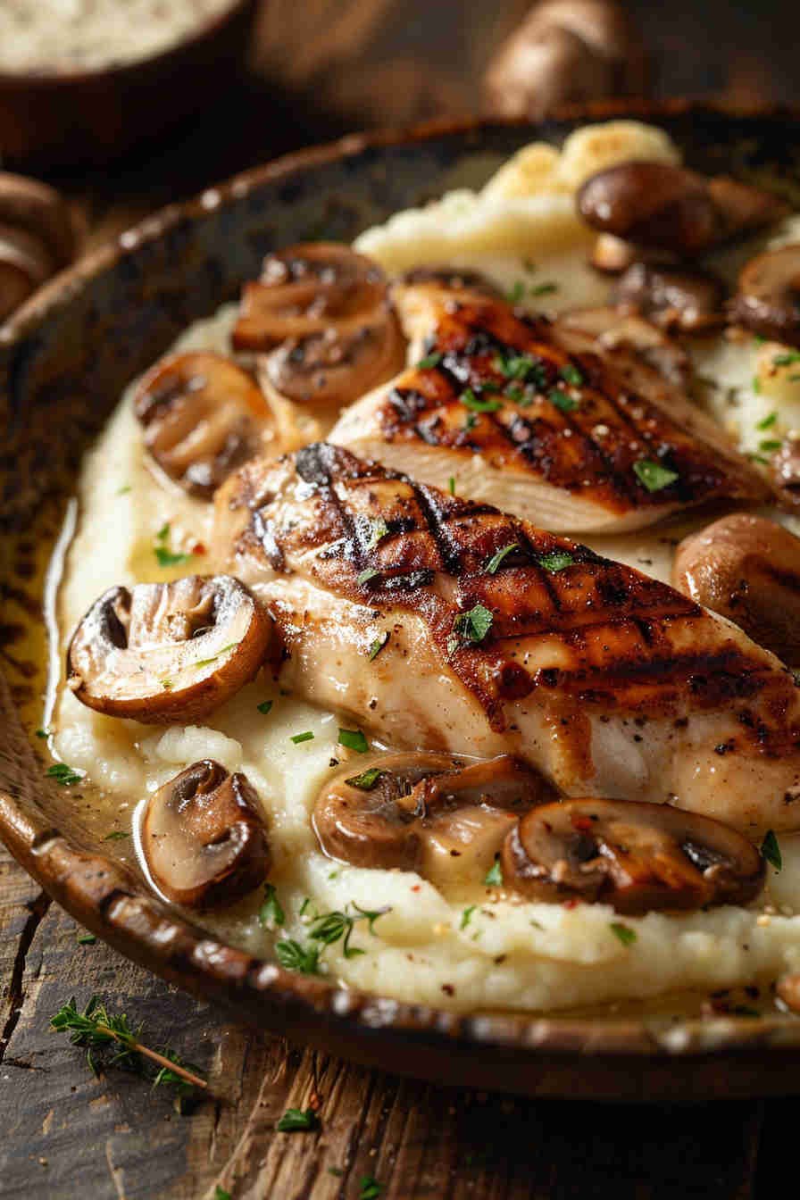 Cauliflower and Mushroom Mashed Potatoes