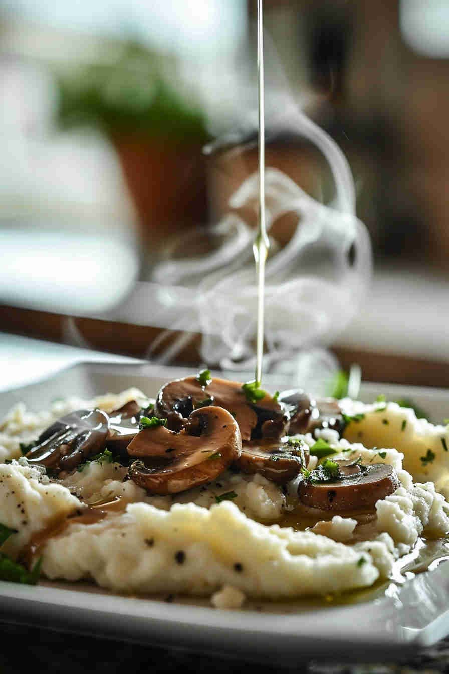 Cauliflower and Mushroom Mashed Potatoes