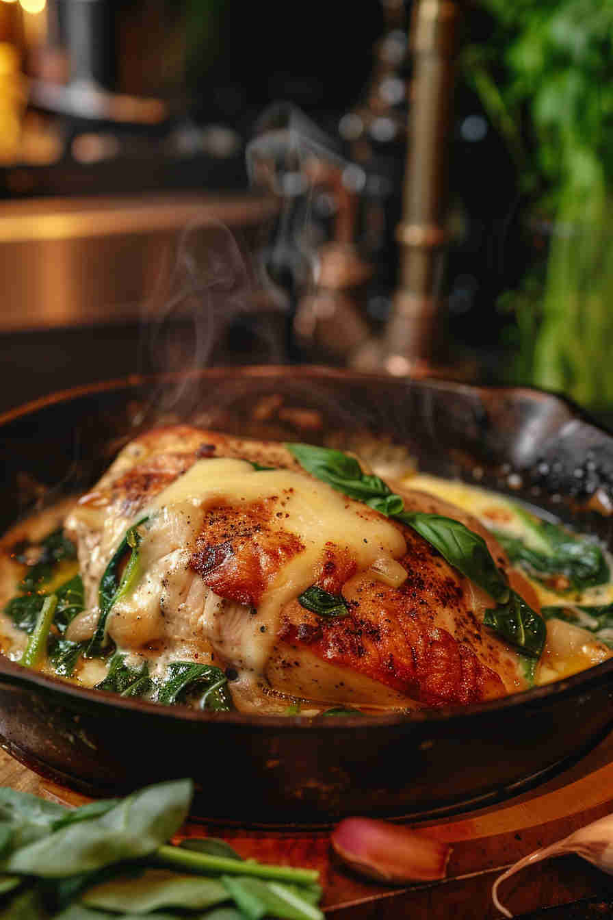 Cheesy Spinach-Stuffed Chicken Breasts