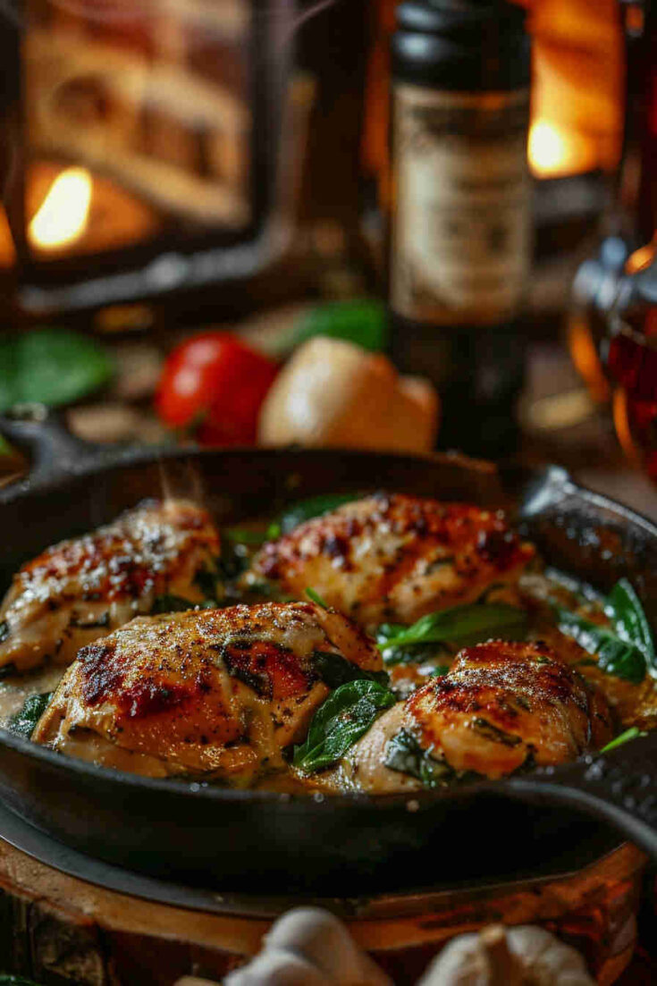 Cheesy Spinach-Stuffed Chicken Breasts