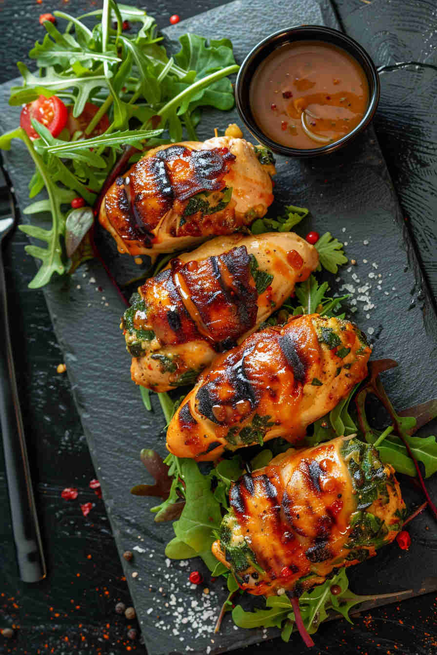 Cheesy Spinach-Stuffed Chicken Breasts