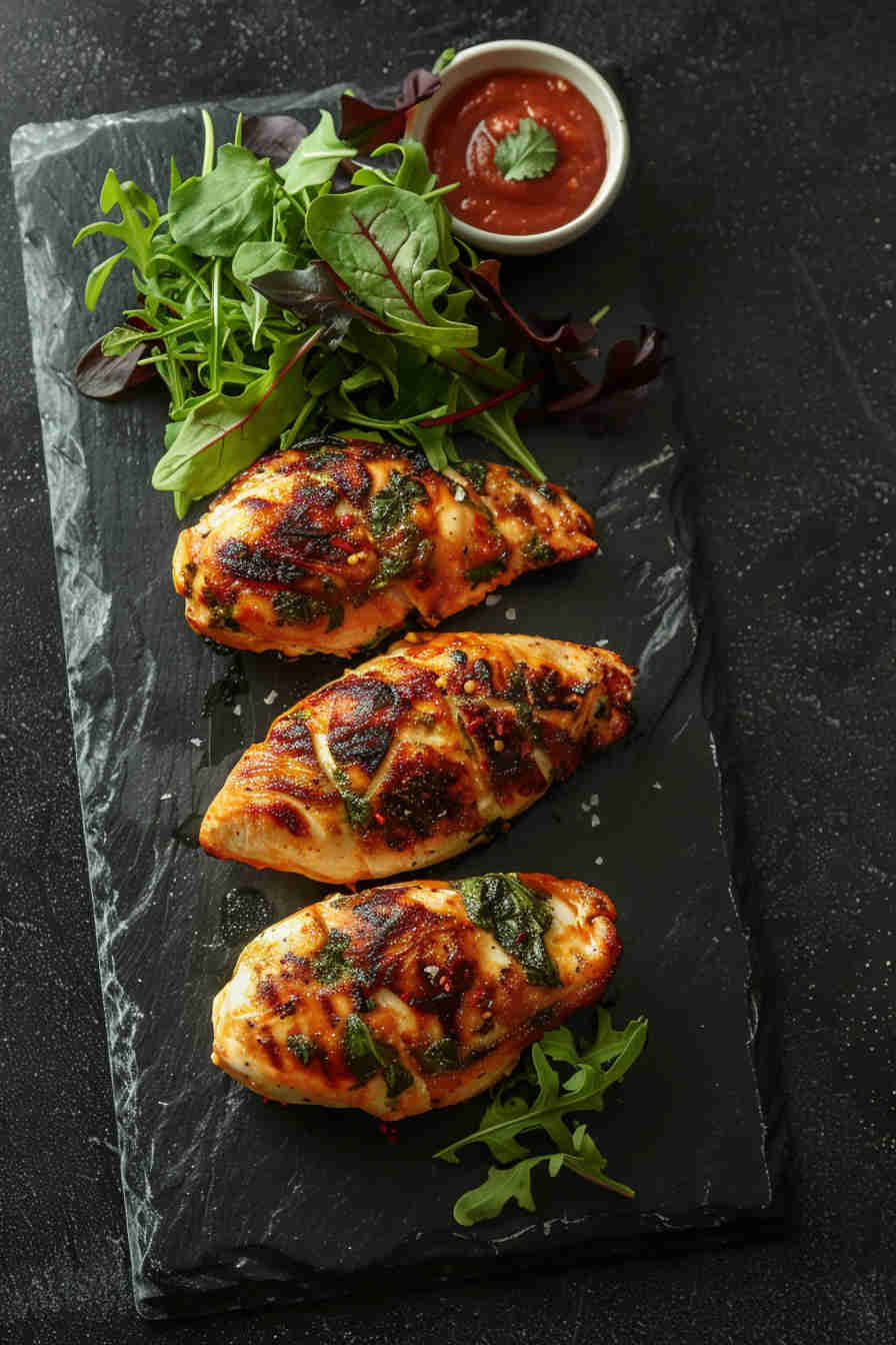 Cheesy Spinach-Stuffed Chicken Breasts