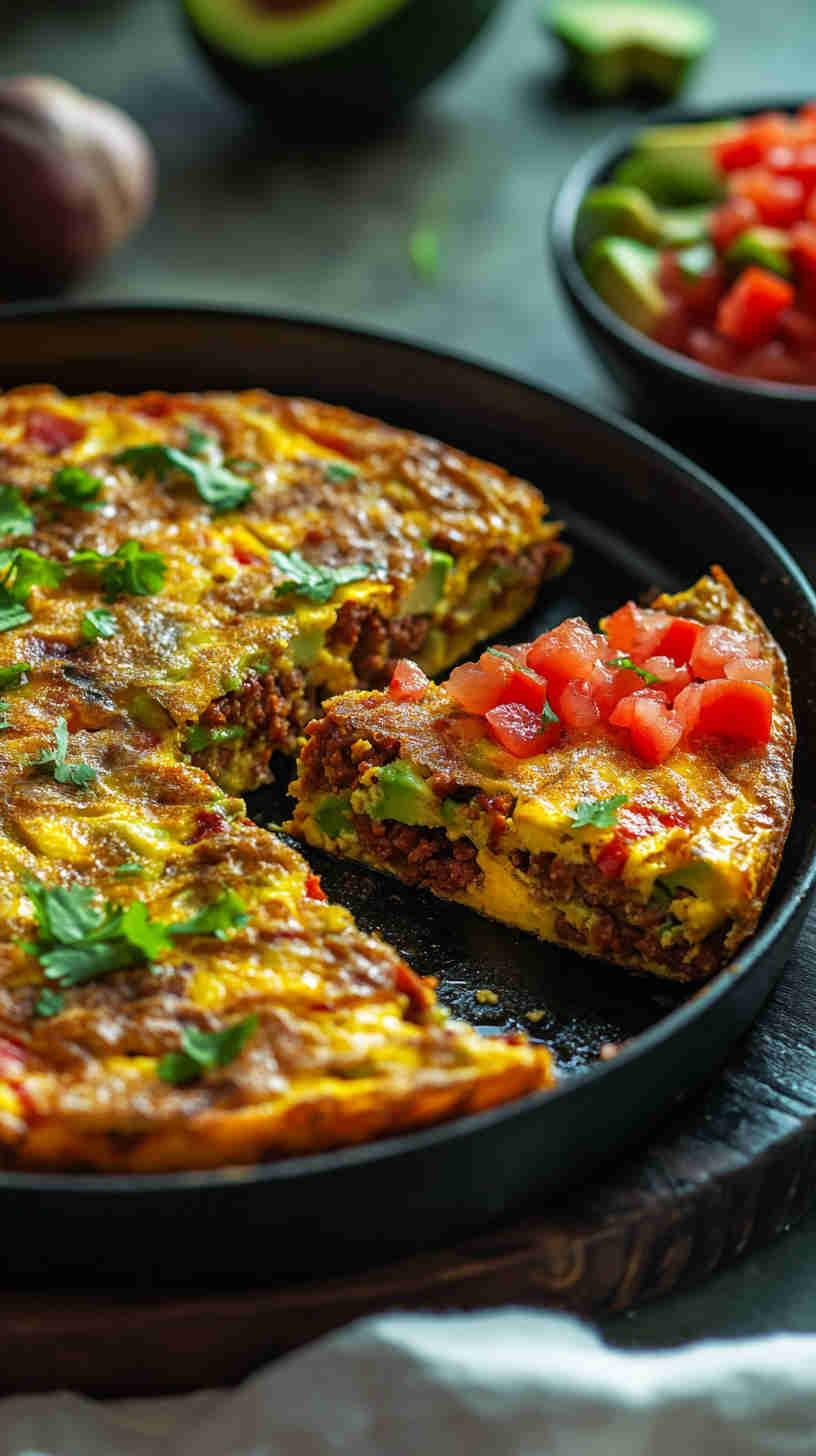 Chorizo & Avocado Frittata