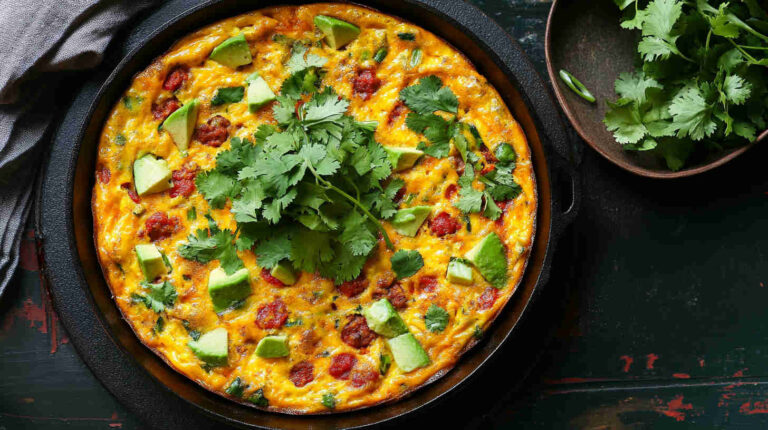 Chorizo & Avocado Frittata