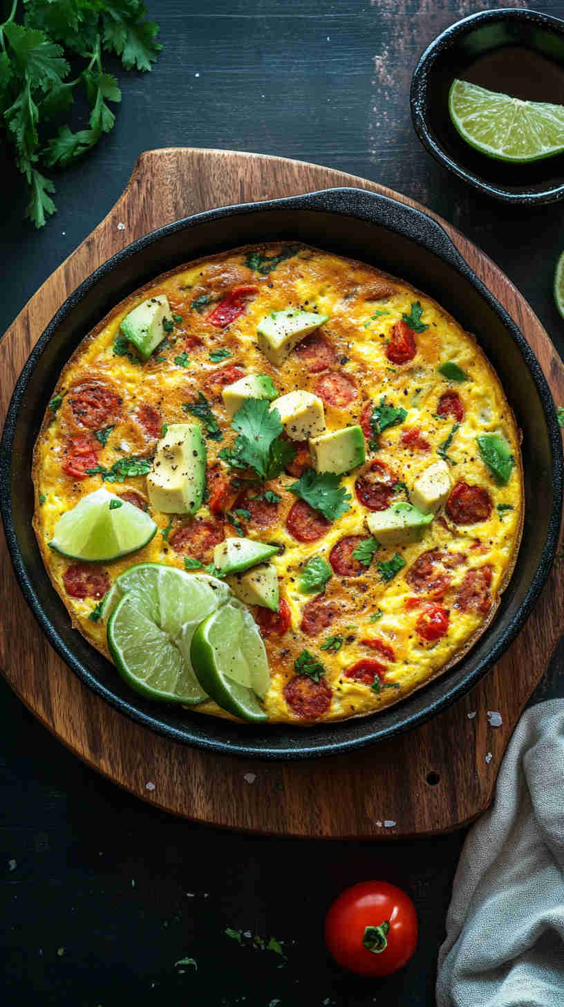 Chorizo & Avocado Frittata