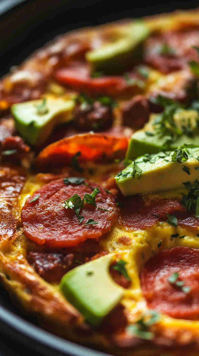 Chorizo & Avocado Frittata